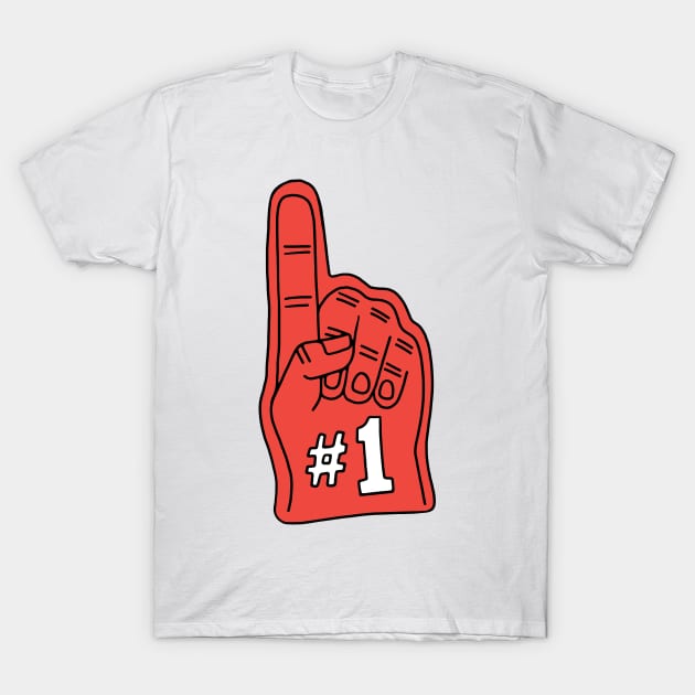 Red Foam Finger Sports T-Shirt by murialbezanson